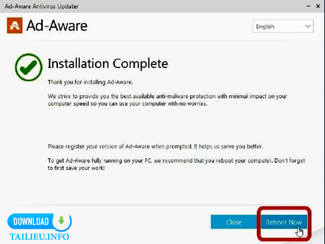 Cách cài đặt phần mềm AdAware Free Antivirus 9
