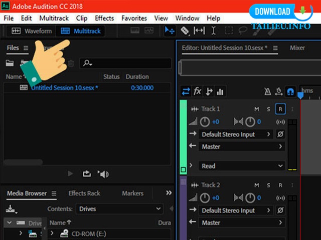 Hướng dẫn ghi âm trên máy tính với phần mềm Adobe Audition 7