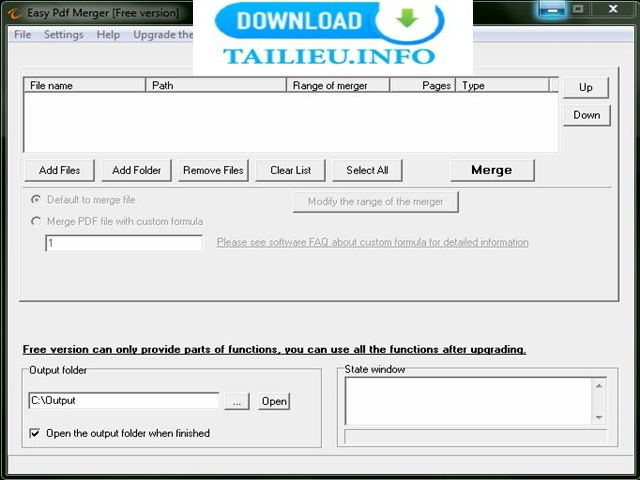 Phần mềm Advanced Pdf Merger Free với tính năng nổi trội