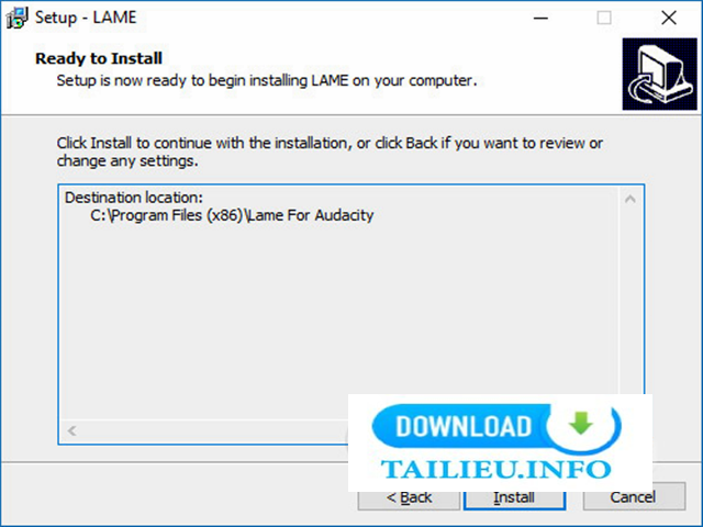 Lỗi khi lưu file mp3 trên phần mềm Audacity 15
