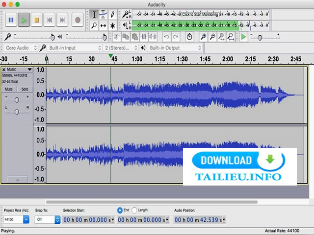 Tính năng chính của phần mềm Audacity