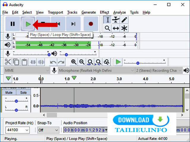 Cách dùng phần mềm Audacity ghi âm thanh 7