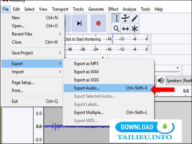 Cách dùng phần mềm Audacity ghi âm thanh 8