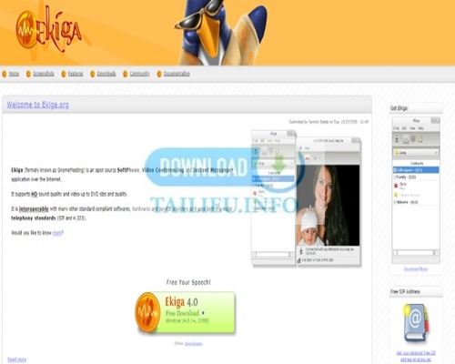 Phần mềm Ekiga