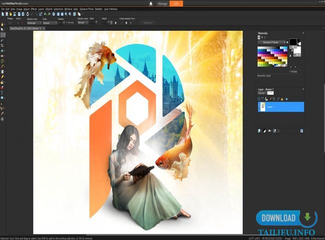 Giao diện gần giống photoshop