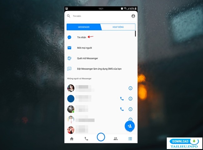 cách xem tin nhắn bị ẩn trên messenger