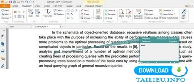 ghi chú trên phần mềm đọc tập tin PDF Foxit Radear