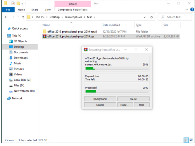 Phần mềm giải nén CAM UnZip giải nén file