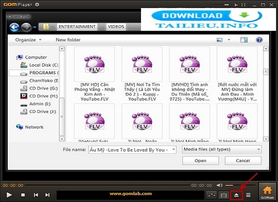 Sử dụng GOM Media Player