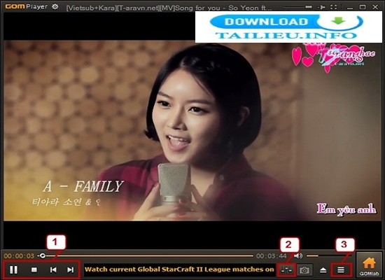 Sử dụng GOM Media Player
