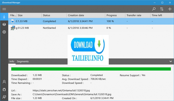 Phần mềm iDownload Manager 