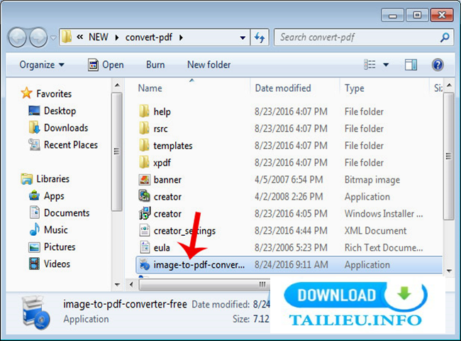 Cách cài đặt phần mềm Image to PDF Converter 4