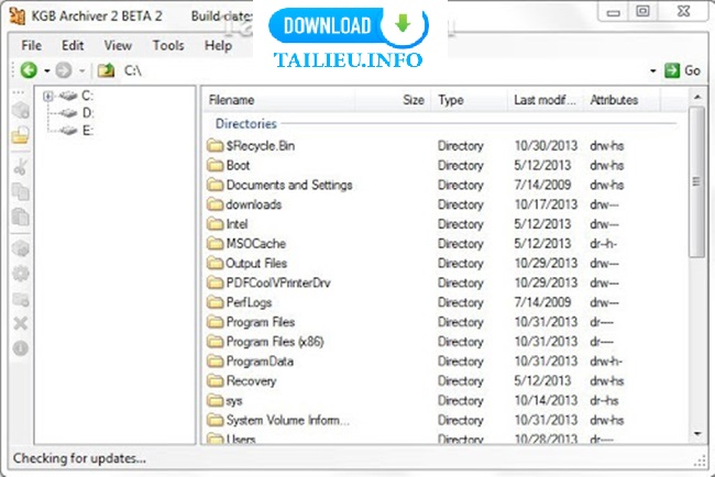 Phần mềm giải nén KGB Archiver tải về