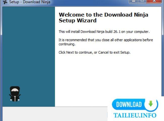 Giao diện phần mềm Ninja Download manager