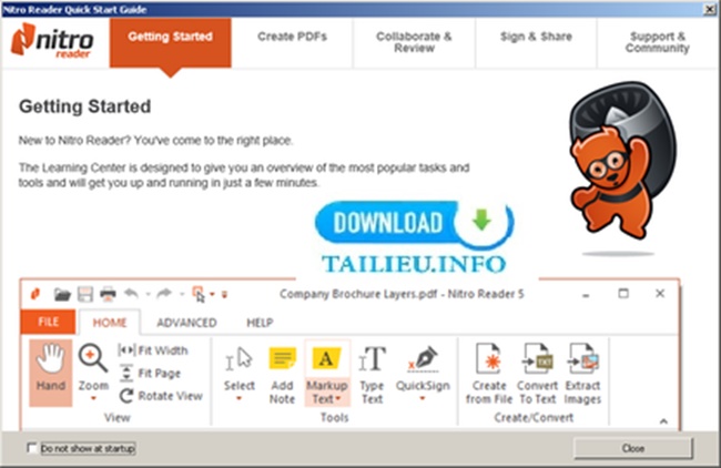 Phần mềm đọc tập tin PDF Nitro Reader
