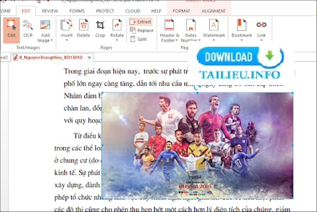 chỉnh sửa ảnh bằng công cụ đọc file pdf Nitro Reader 