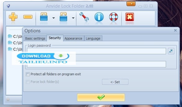 Sử dụng Anvide Lock Folder