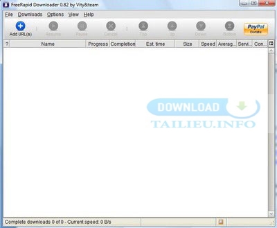 cài đặt Free Rapid Downloader