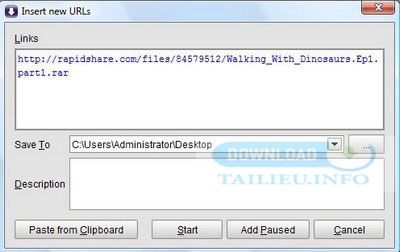 cài đặt Free Rapid Downloader
