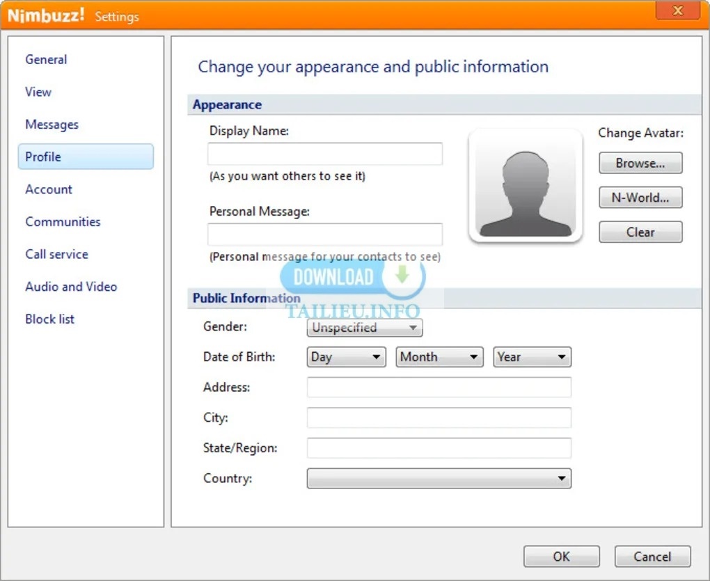 Cách tạo tài khoản nimbuzz