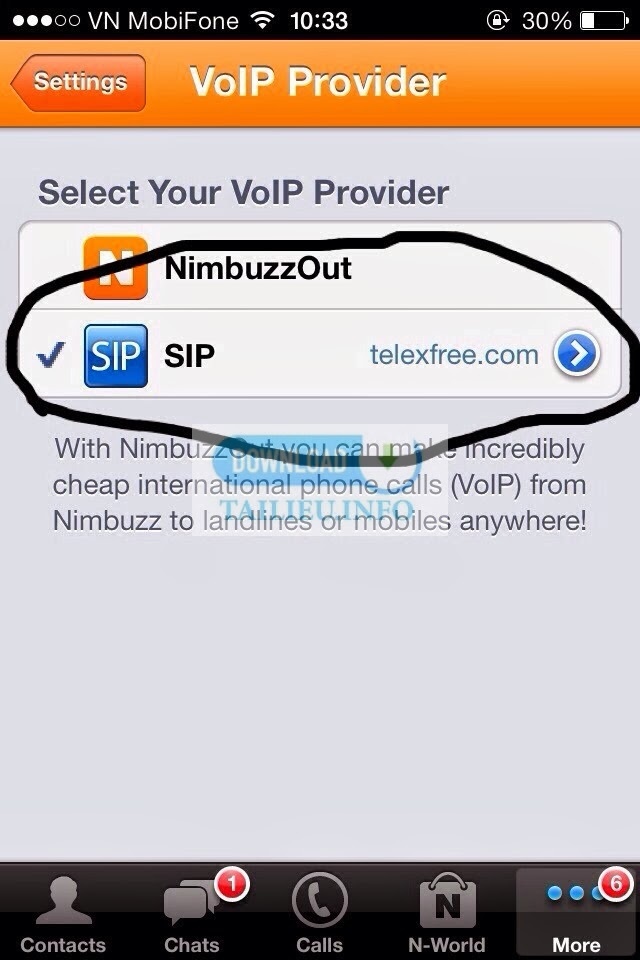 Cài đặt ứng dụng nimbuzz
