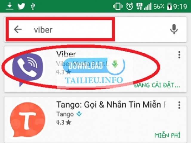 Phần mềm viber messenger