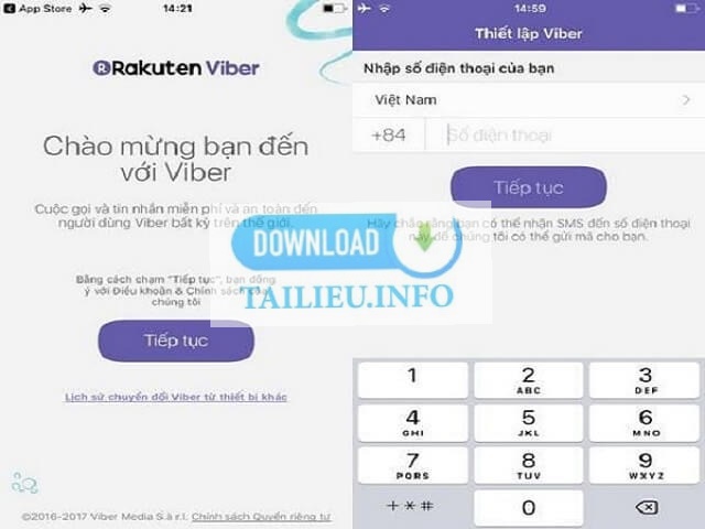 đăng ký tài khoảng viber messenger