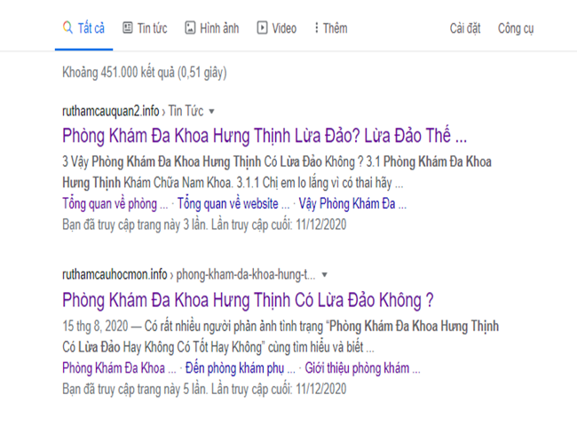 Thông tin phòng khám đa khoa Hưng Thịnh lừa đảo