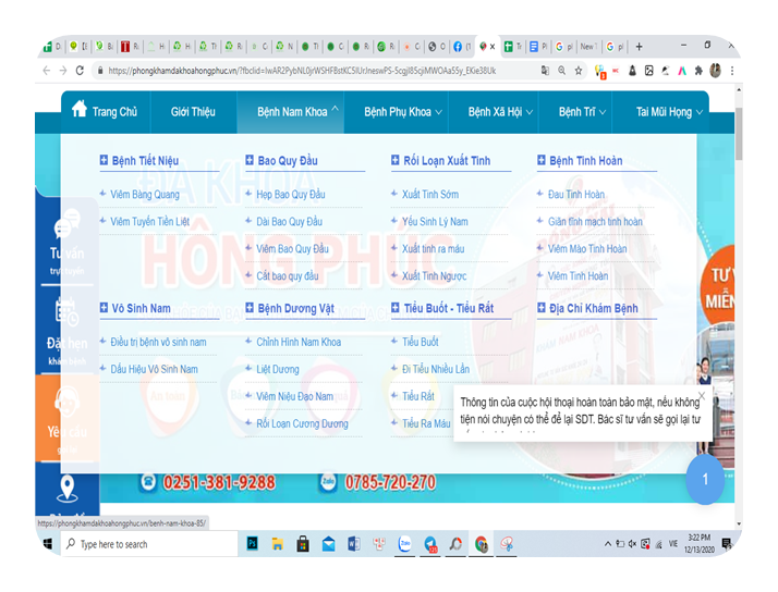 Dịch vụ phòng khám đa khoa Hồng Phúc cung cấp