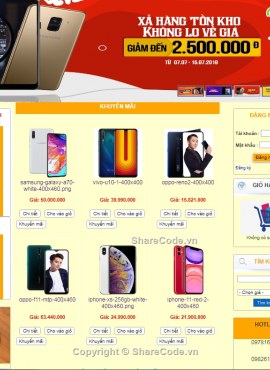 Share Code Bán Điện Thoại Bằng PHP Full Báo Cáo