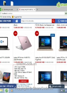 Source Code Web Bán Hàng Máy Tính Full Code PHP Miễn Phí