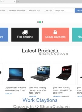 Free Full Code Đồ Án Website Bán Laptop PHP + Báo Cáo