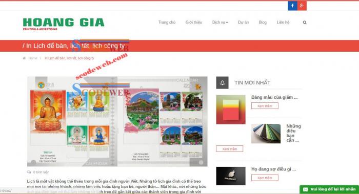 Download Source Website Công Ty Chuyên In Ấn Bằng Wordpress