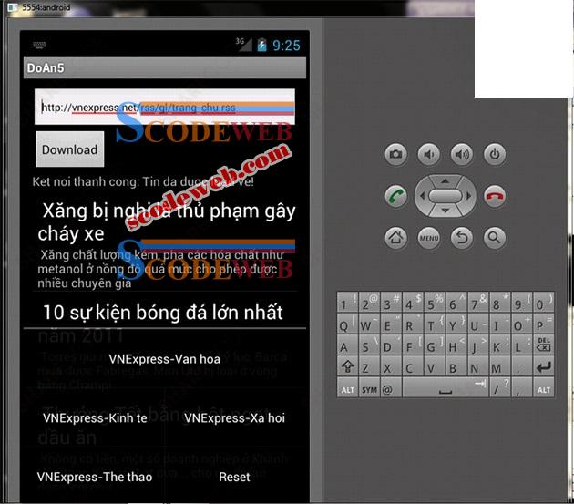 Share Ứng Dụng Lấy Tin Tự Động Trang Báo Có Chuẩn RSS Full Code Android + Báo Cáo