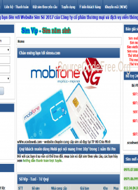 Source Code Website Mã Nguồn Sim Số Việt Nam 2020