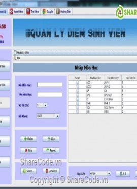 Phần Mềm Quản Lý Điểm Học Sinh - Sinh Viên Java