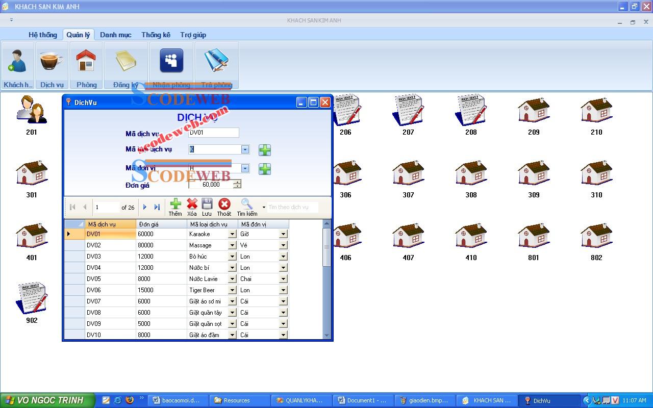 Source Code Phần Mềm Quản Lý Khách Sạn C# Và Báo Cáo 2016