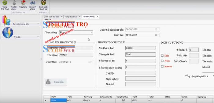 Chia Sẻ Source Code Quản Lý Nhà Trọ Giao Diện Đẹp Full Báo Cáo Video