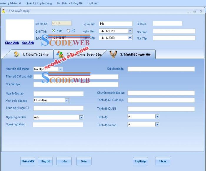 Free Code Quản Lý Nhân Sự Và Tiền Lương C# + Báo Cáo