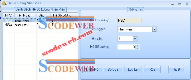 Free Code Quản Lý Nhân Sự Và Tiền Lương C# + Báo Cáo