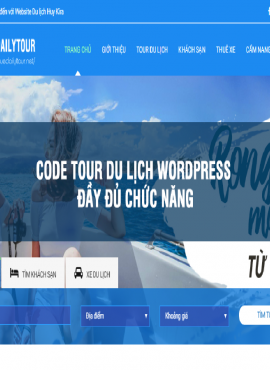 Full Site Quản Lý Tour Du Lịch, Xe Khách Giao Diện Đẹp Đủ Chức Năng