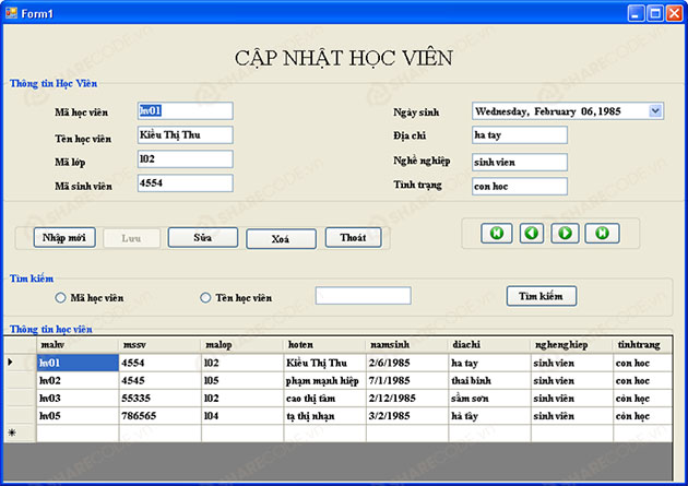 Download Source code quản lý trung tâm tin học C# full code + báo cáo miễn phí. Share Source Code Quản Lý Trung Tâm Tin Học C# Full Code + Báo Cáo