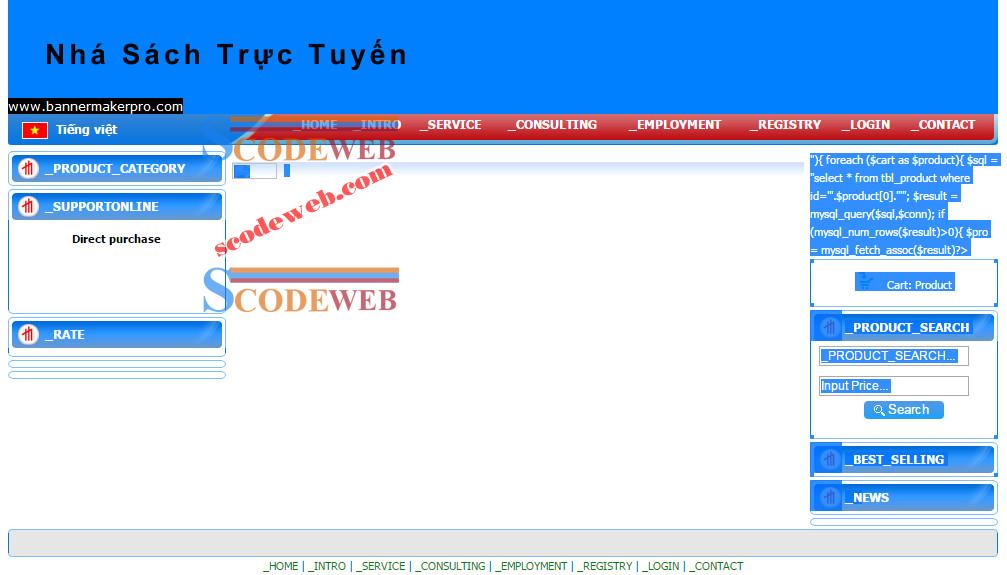 Đồ Án Source Web Php – Shop Bán Sách Online