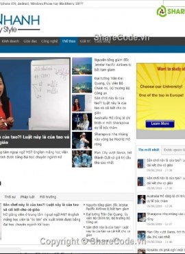 Sorce Code Website Tin Tức Bằng PHP