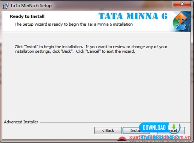Bấm vào install