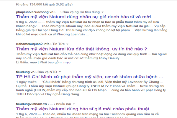 Thẩm mỹ viện Natural lừa đảo có bác sĩ giả mạo