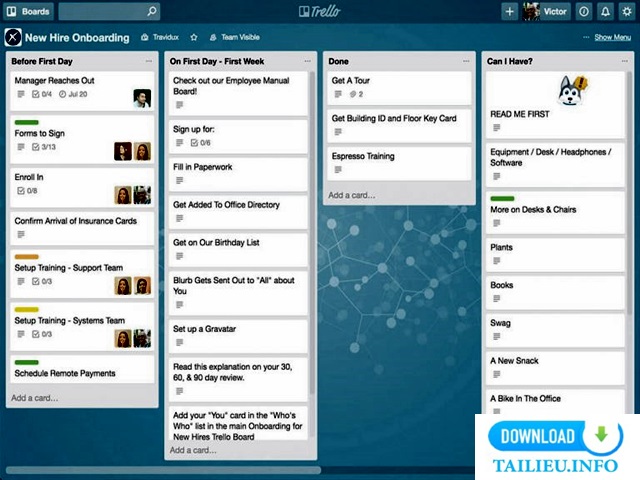 Thuật ngữ của phần mềm Trello