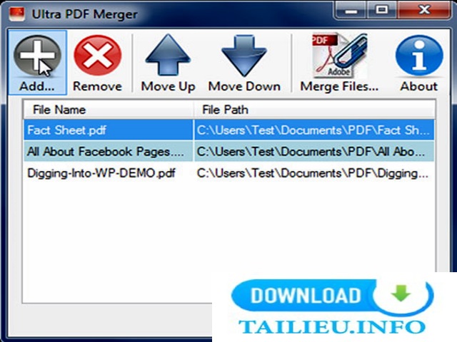 Phần mềm Ultra PDF Merger và cách sử dụng 2