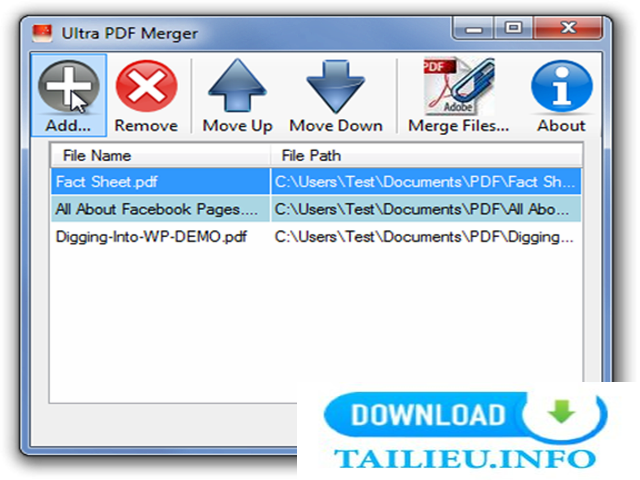 Phần mềm Ultra PDF Merger và cách sử dụng 5