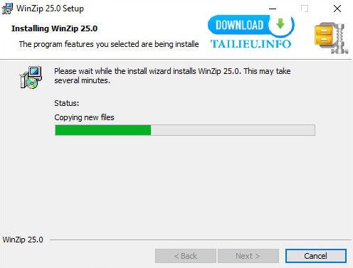 Cài đặt phần mền WinZip bước 6